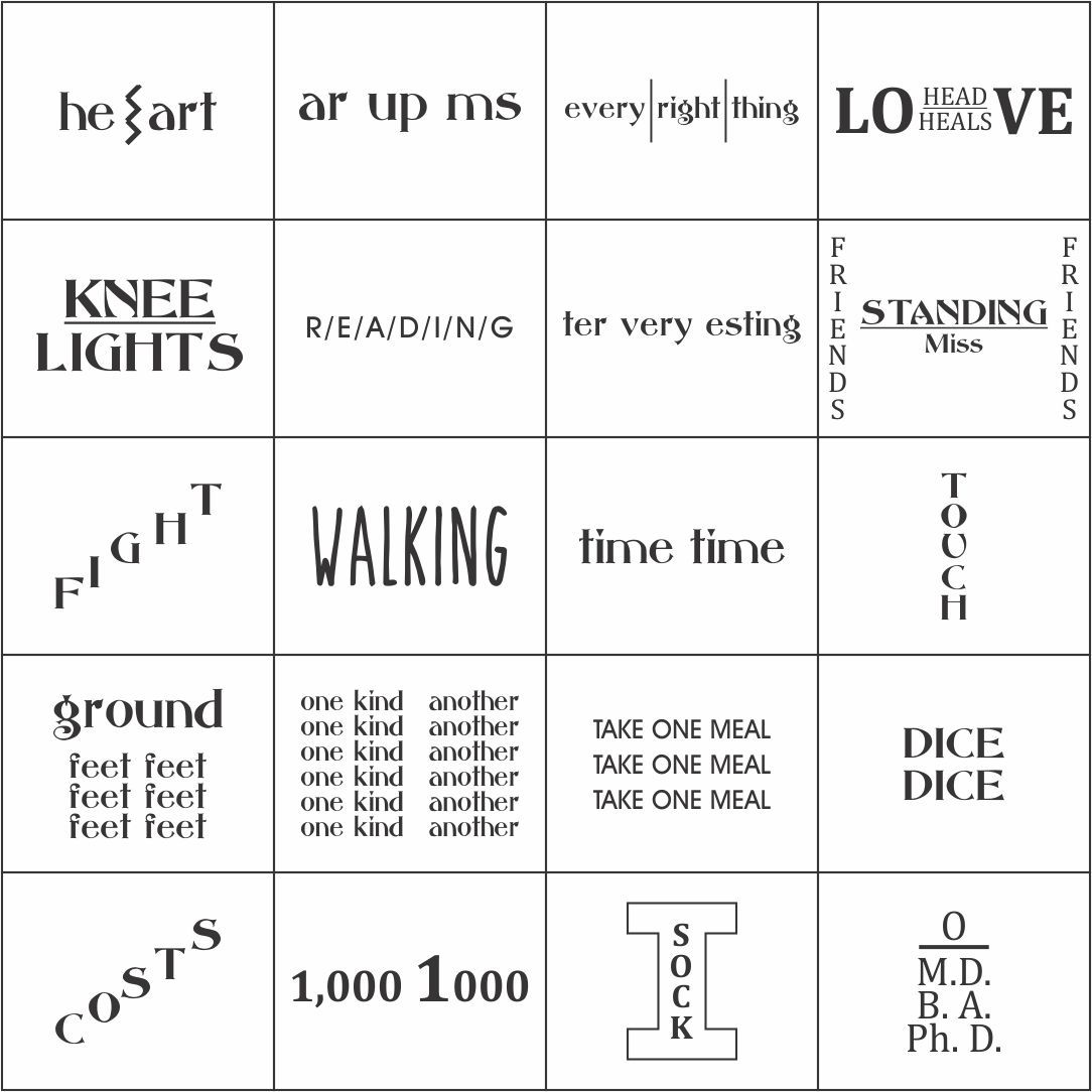 Brain Teasers Visual Words