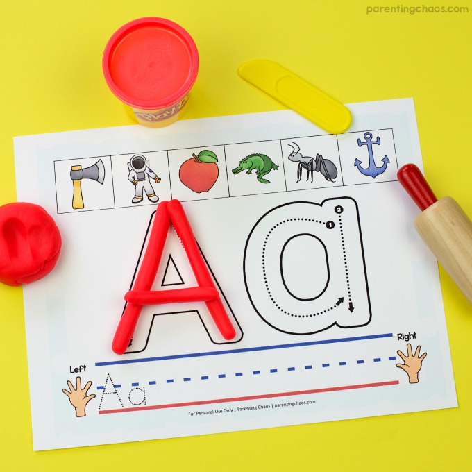 Alphabet Play Dough Mats (with Free Printable Included) | Alphabet ...