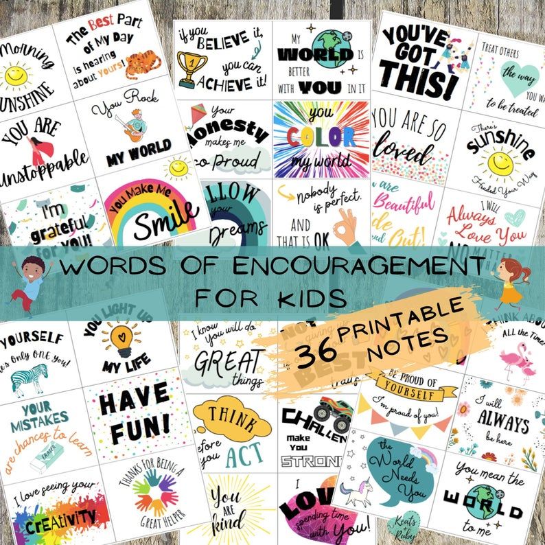 Lunchbox Notes For Kids, Lunch Box Notes, Words Of Encouragement For ...