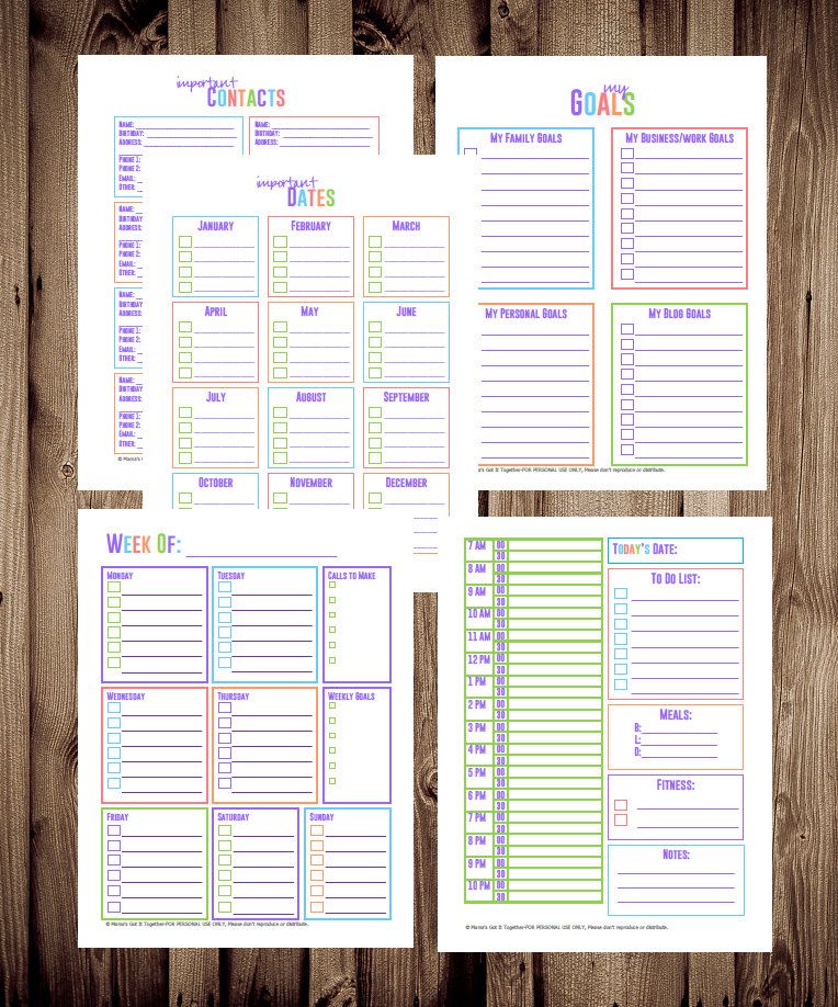 50% OFF Daily Printable Planner Weekly Planner Planner | Calandrier