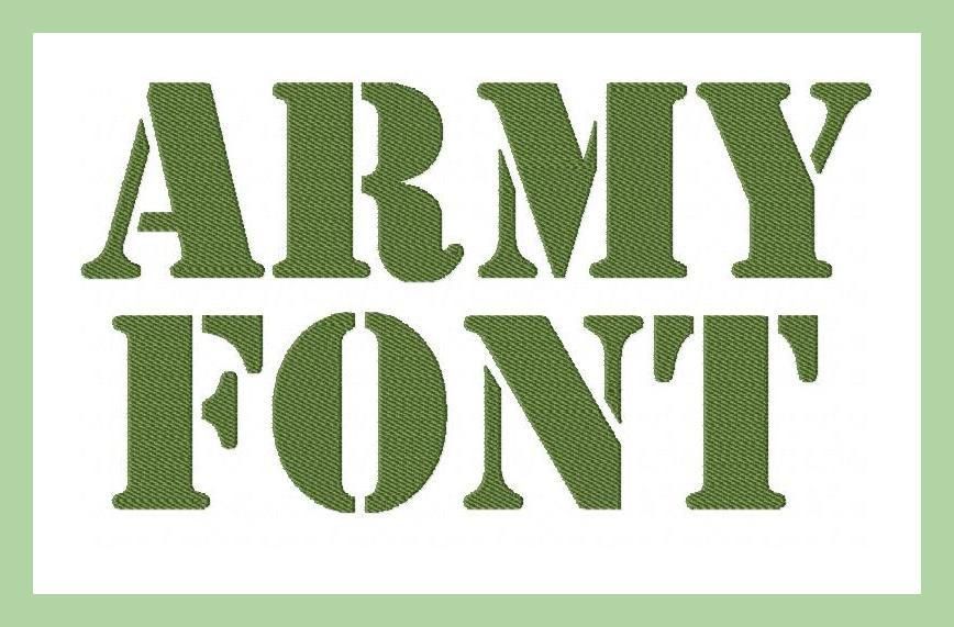 Army Stencil Font | Stencil font, Embroidery fonts, Free script fonts