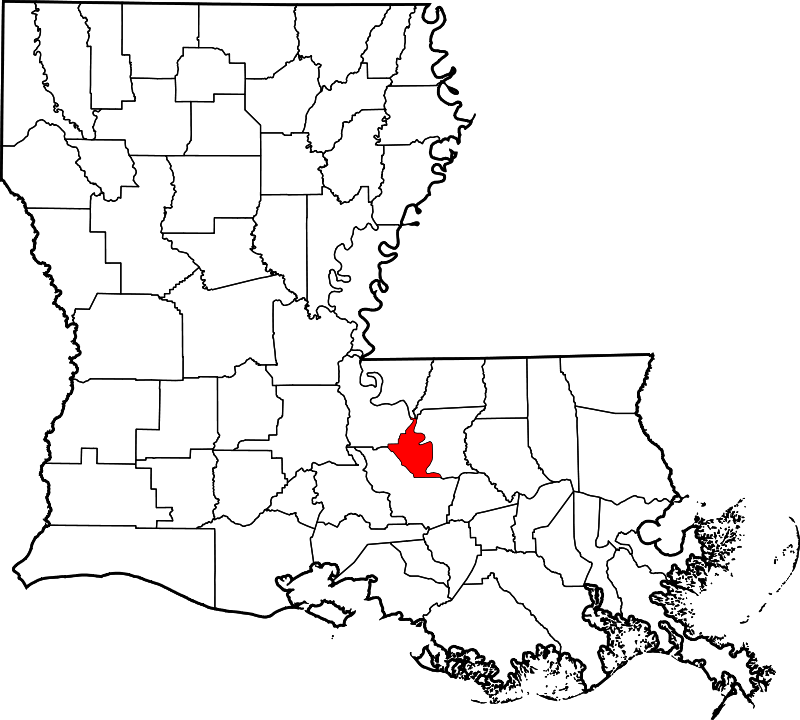 Map of Louisiana highlighting West Baton Rouge Parish - List of ...