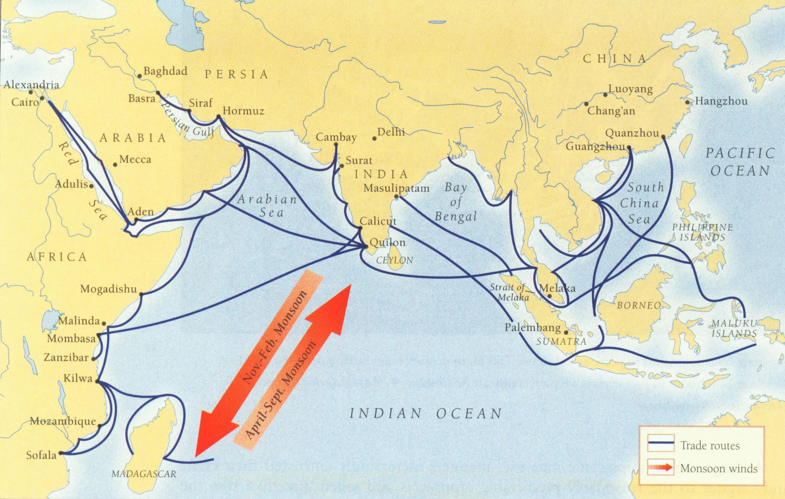 Ocean Routes World Map - United States Map