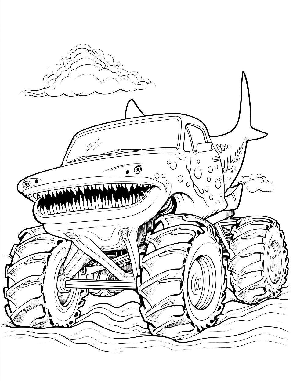 50 Monster Truck Coloring Pages: Free Printable Sheets | Monster truck ...