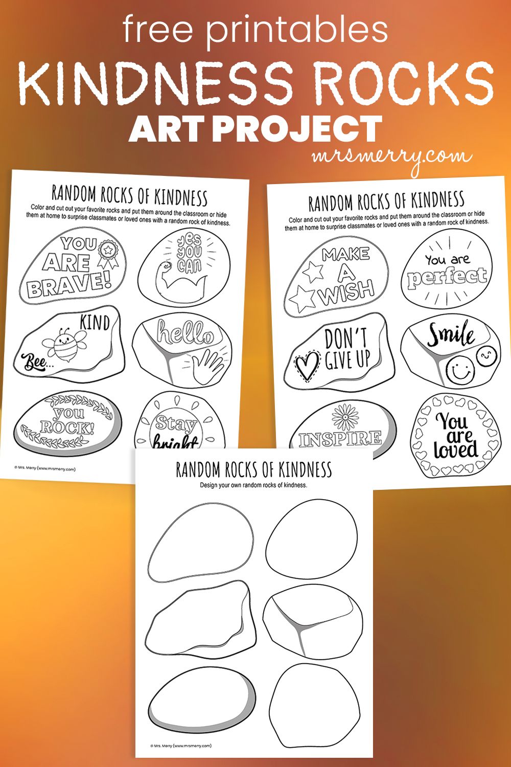 free printable kindness rocks art project Kindness Projects, Kindness ...