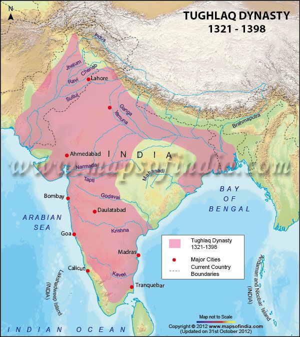 Tughlaq Dynasty Map | American history facts, Indian history, Ancient ...