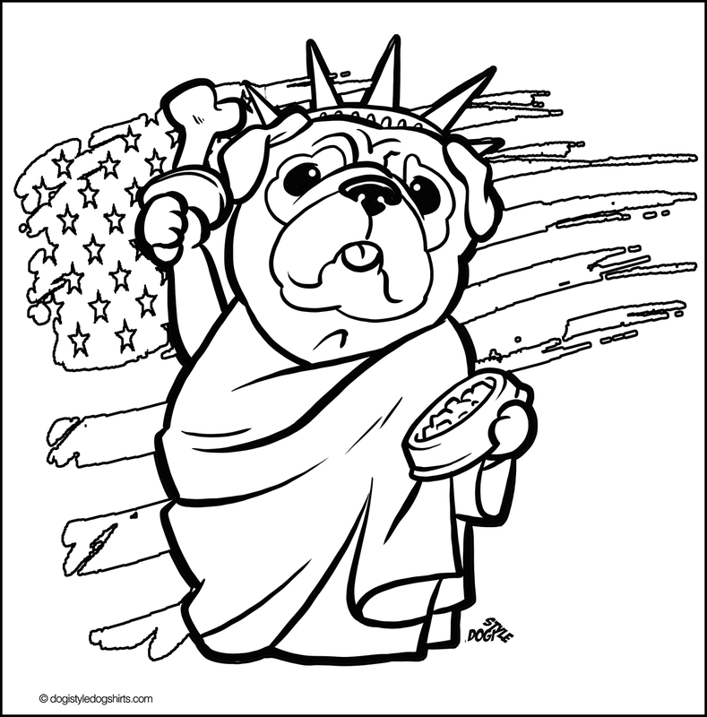 Printable Pug Dog Coloring Pages