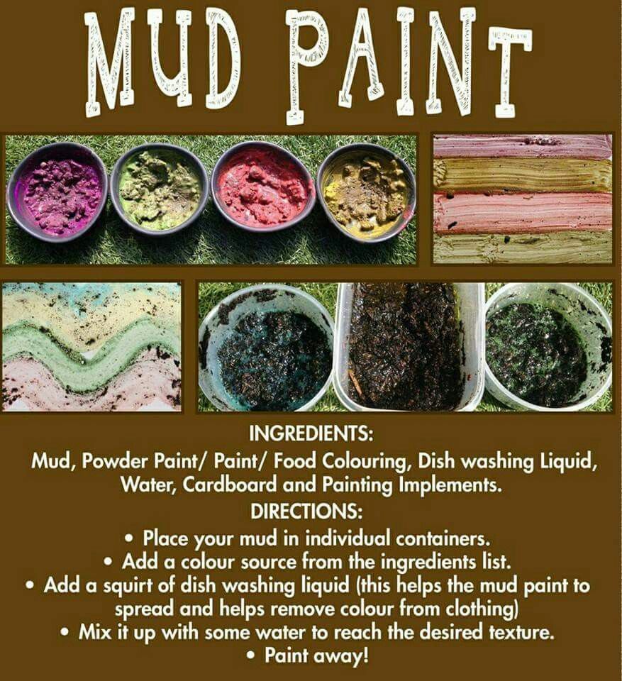 Mud paint | Forest school activities, Forest school, Outdoor learning ...