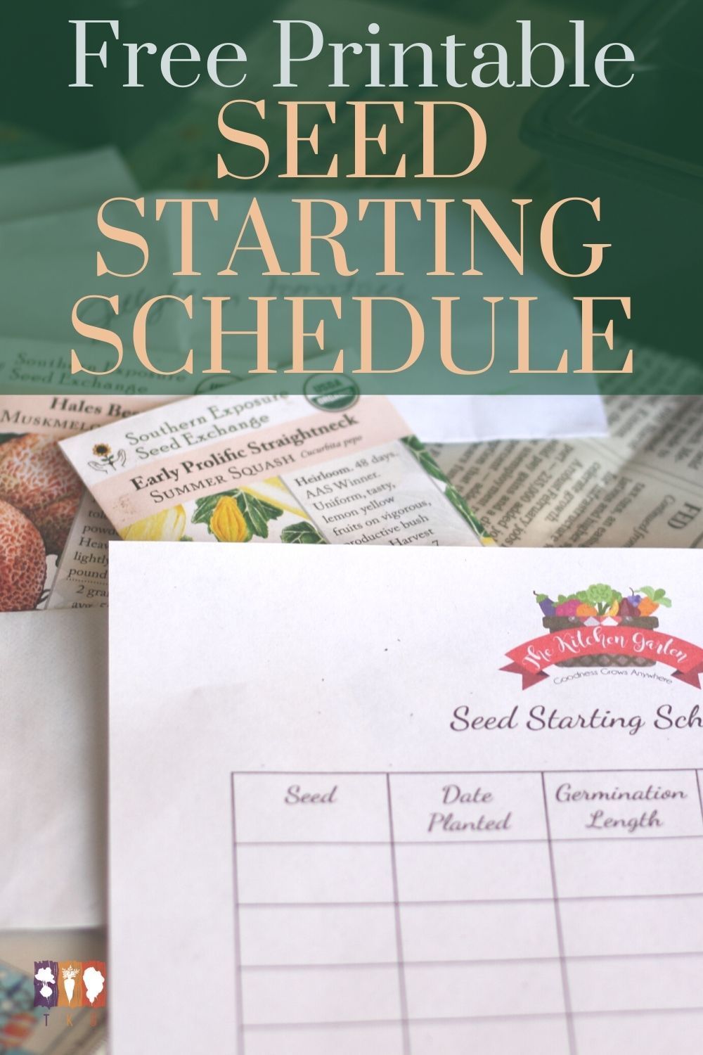 Seed Starting Schedule Template