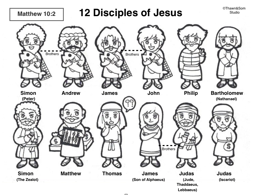 Printable 12 Disciples Activity Sheets - Printable Templates Web2