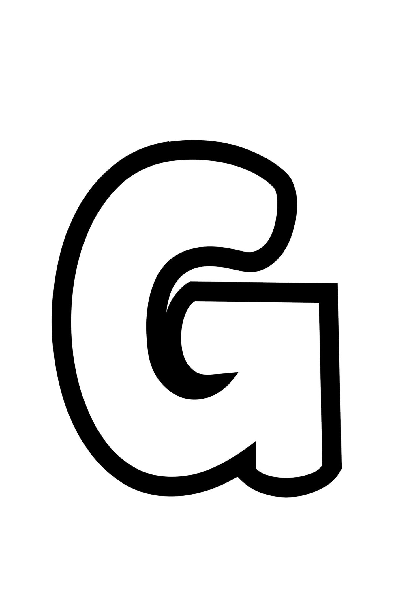 Free Printable Bubble Letter Stencils: Bubble Letter G Stencil | Bubble ...