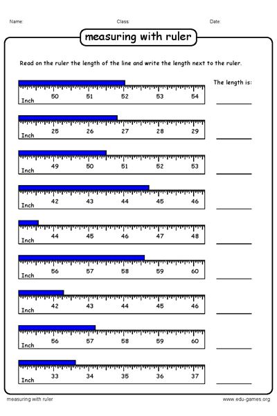 Measuring With Rulers Worksheet