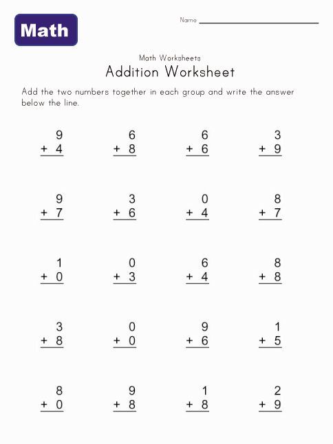 Basic Addition Kindergarten Math Worksheets in 2020 | Addition ...