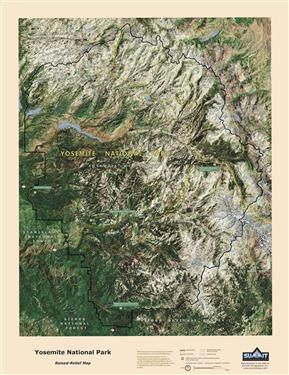 3d topographic map of Yosemite $24.95 Yosemite National Park Map ...