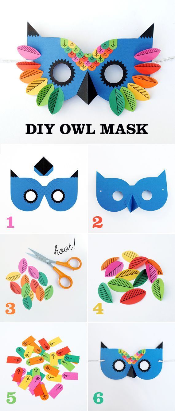 Paper Owl Mask // Free printable Kids Crafts, Owl Crafts, Animal Crafts ...