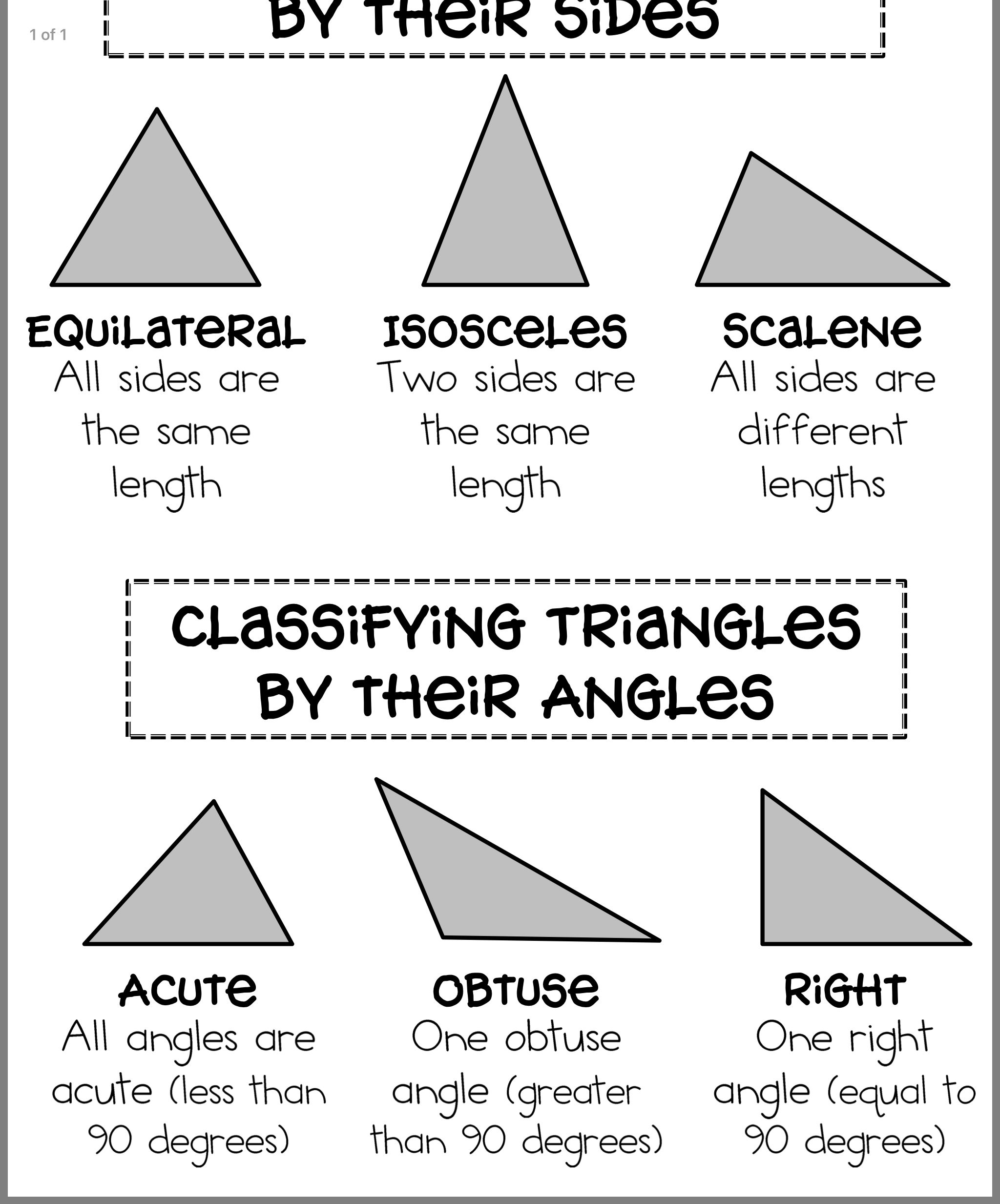 Classifying Triangles By Angles Worksheet