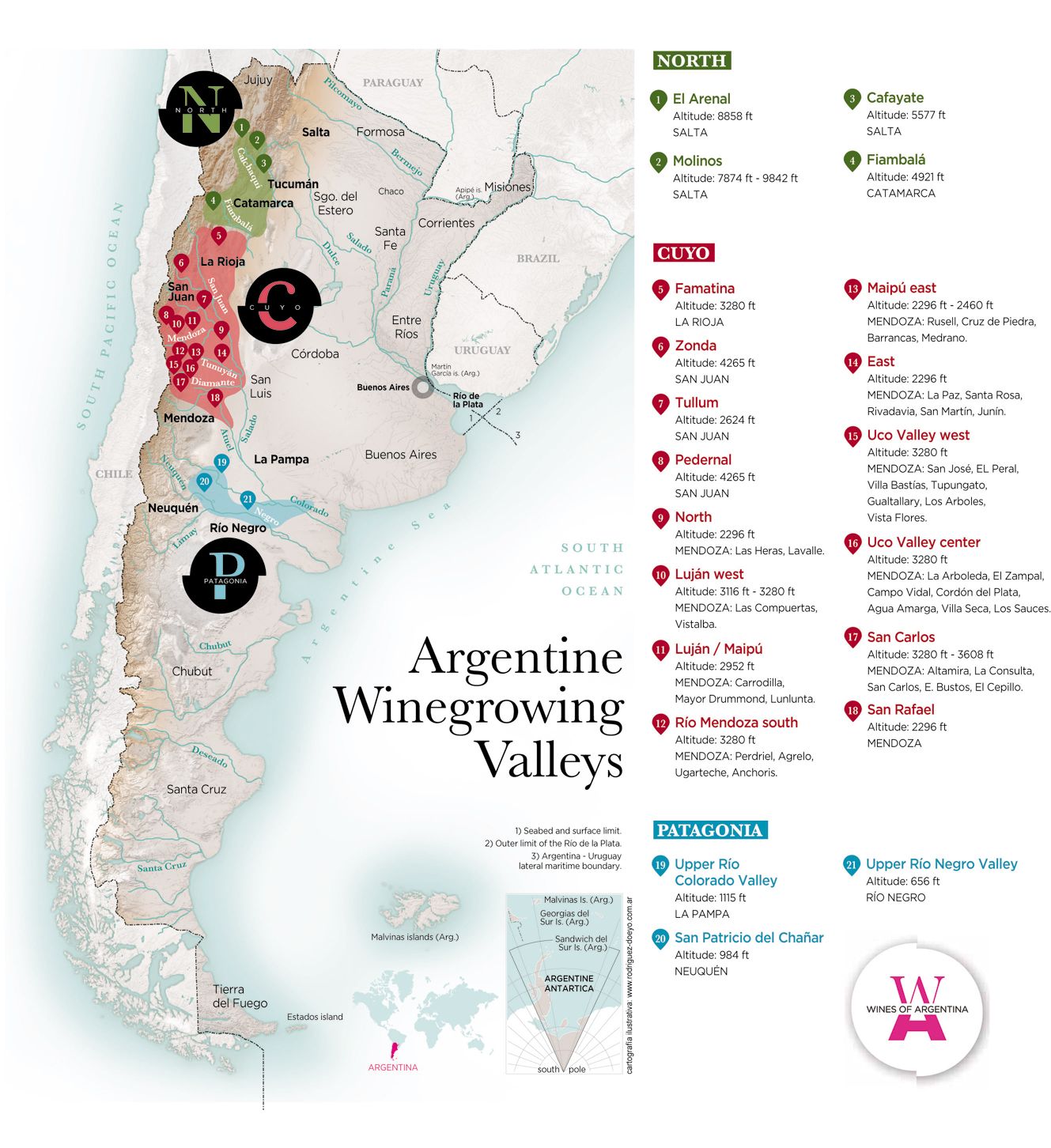 Argentina wine zones | Địa lý