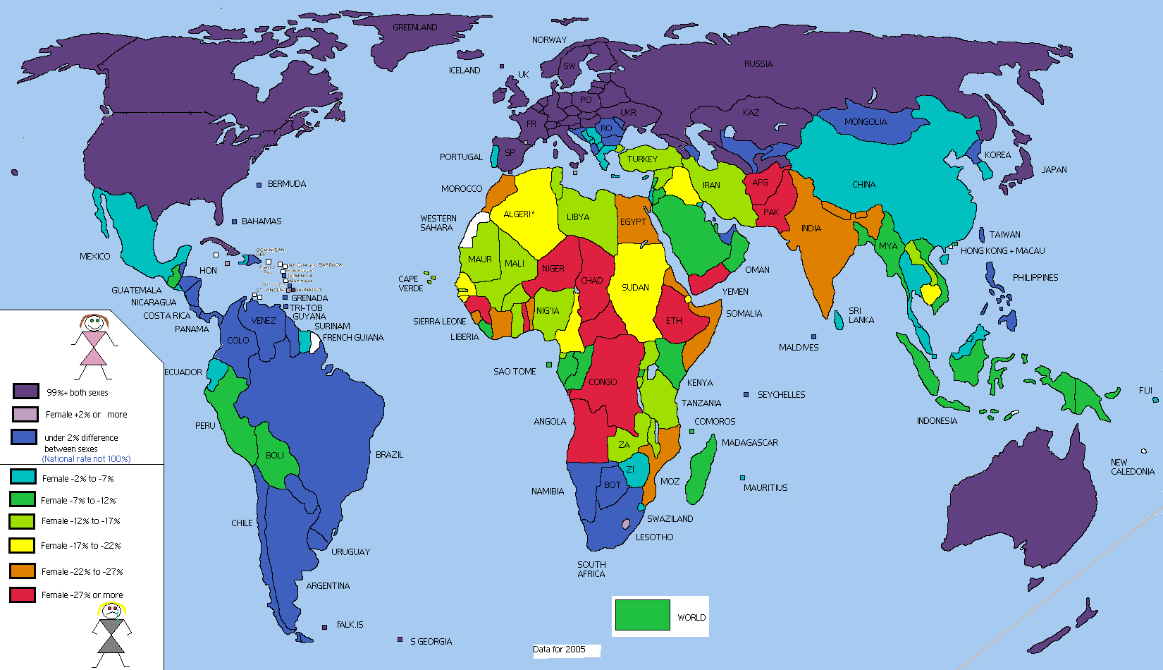 World Literacy Rate Map