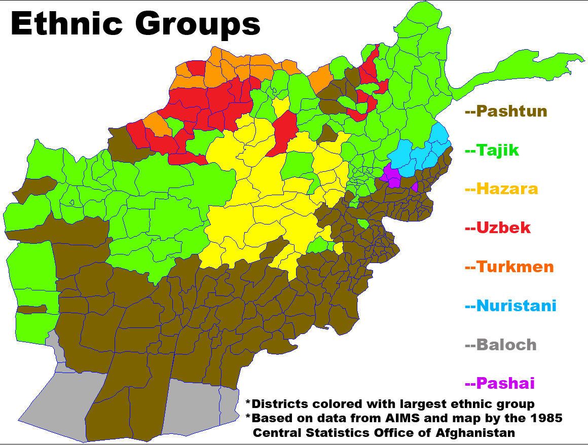 Ethnic map of Afghanistan Geography Map, World Geography, Human ...