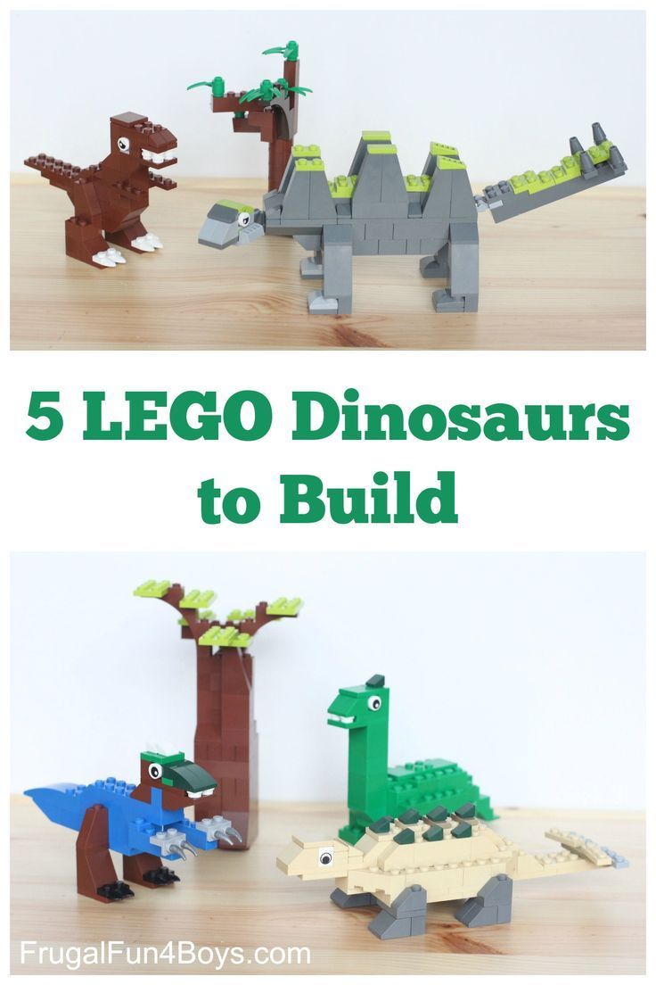 Five LEGO Dinosaurs to Build! LEGO building ideas for kids, great for a ...