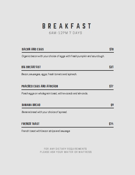 11 free sample breakfast menu templates – printable samples pertaining ...