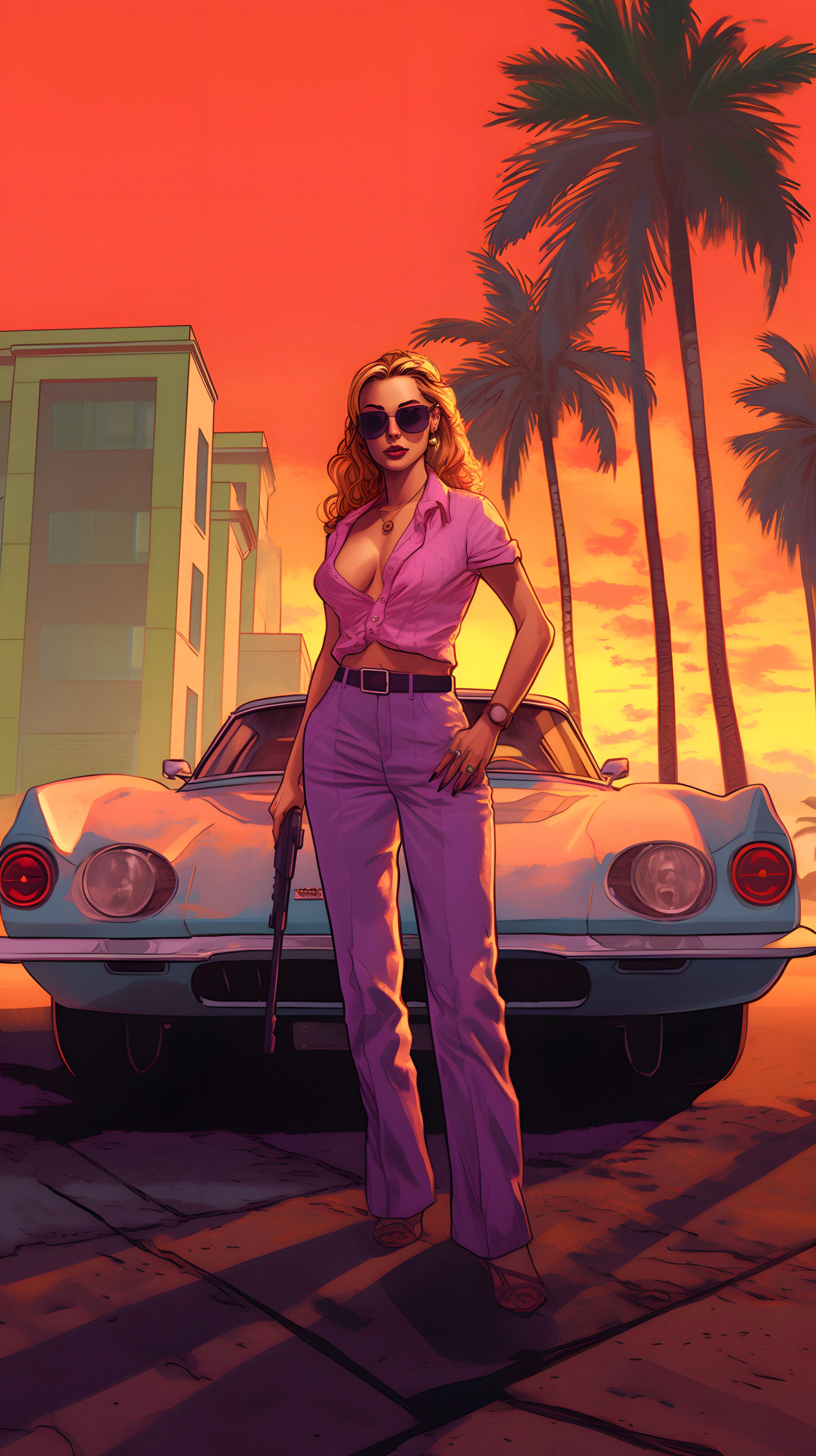 Miami Vice Blonde and the Classic Cruiser