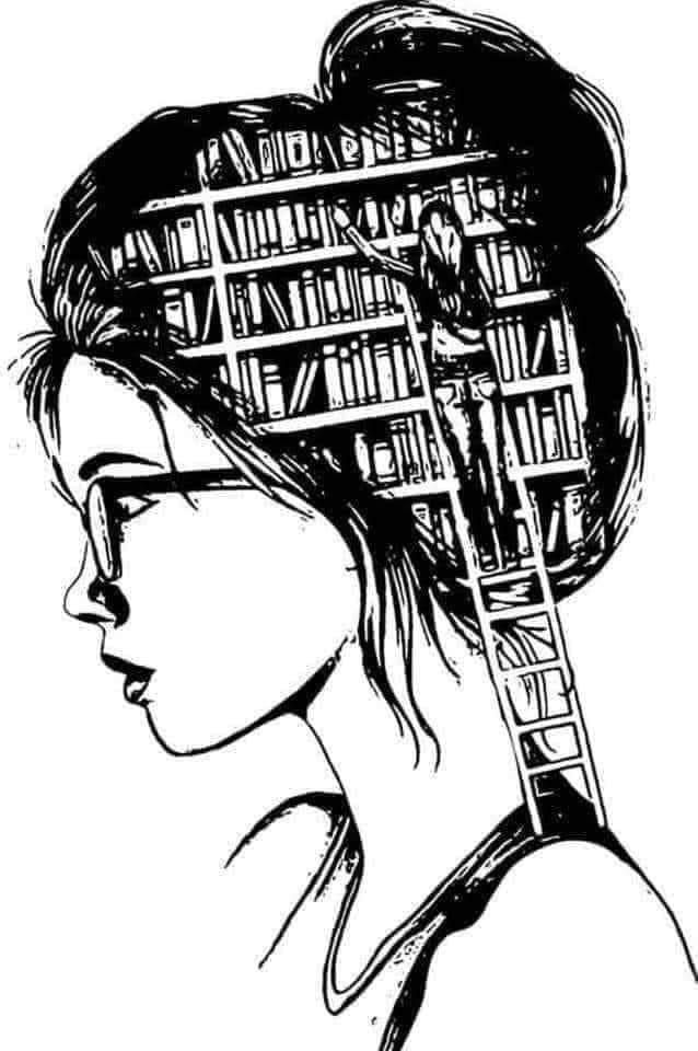 Library book head svg | Silhouette art, Tshirt design inspiration, Cute ...