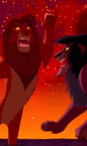 Lion King Scar And Simba Fight