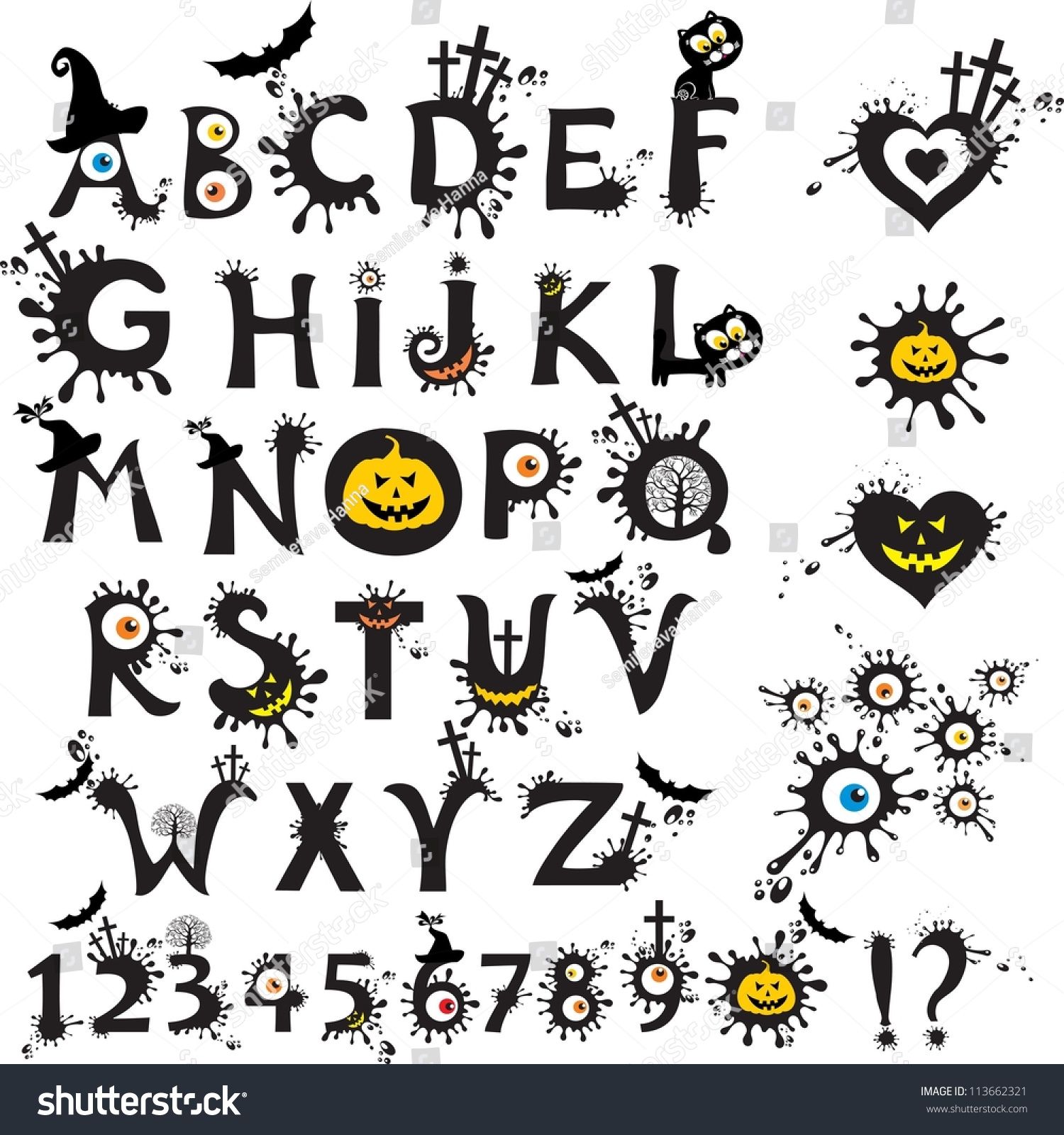 Spooky Letters Printable