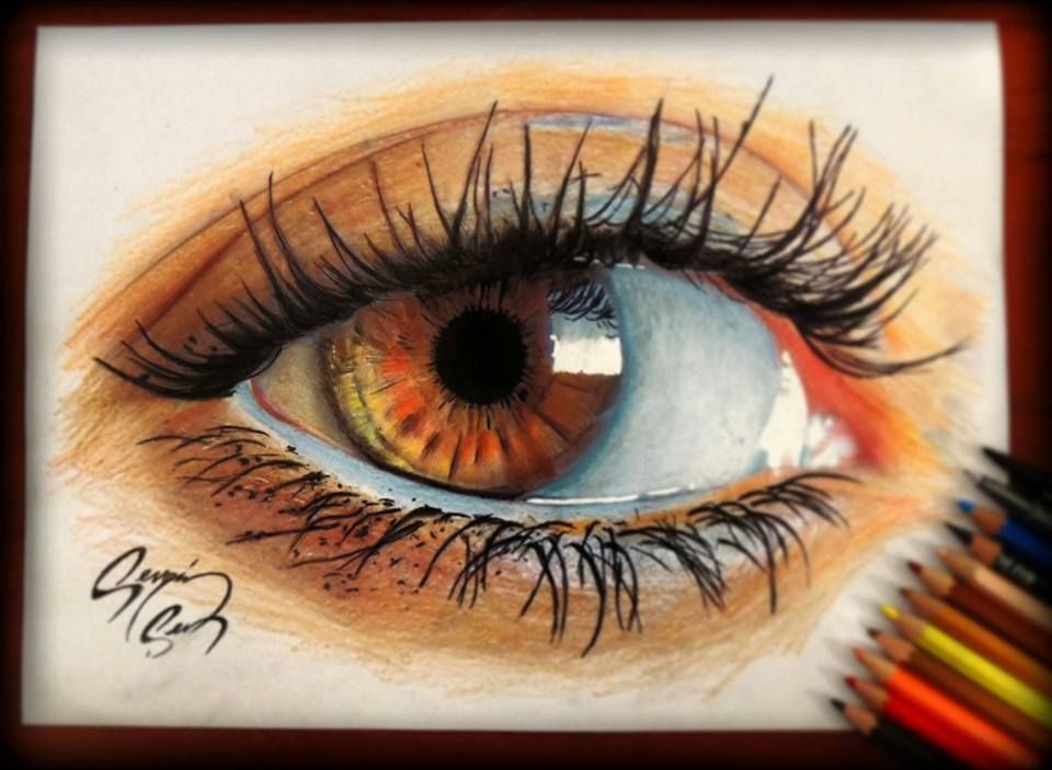 dibujando.... | Eye painting, Prismacolor art, Colorful drawings