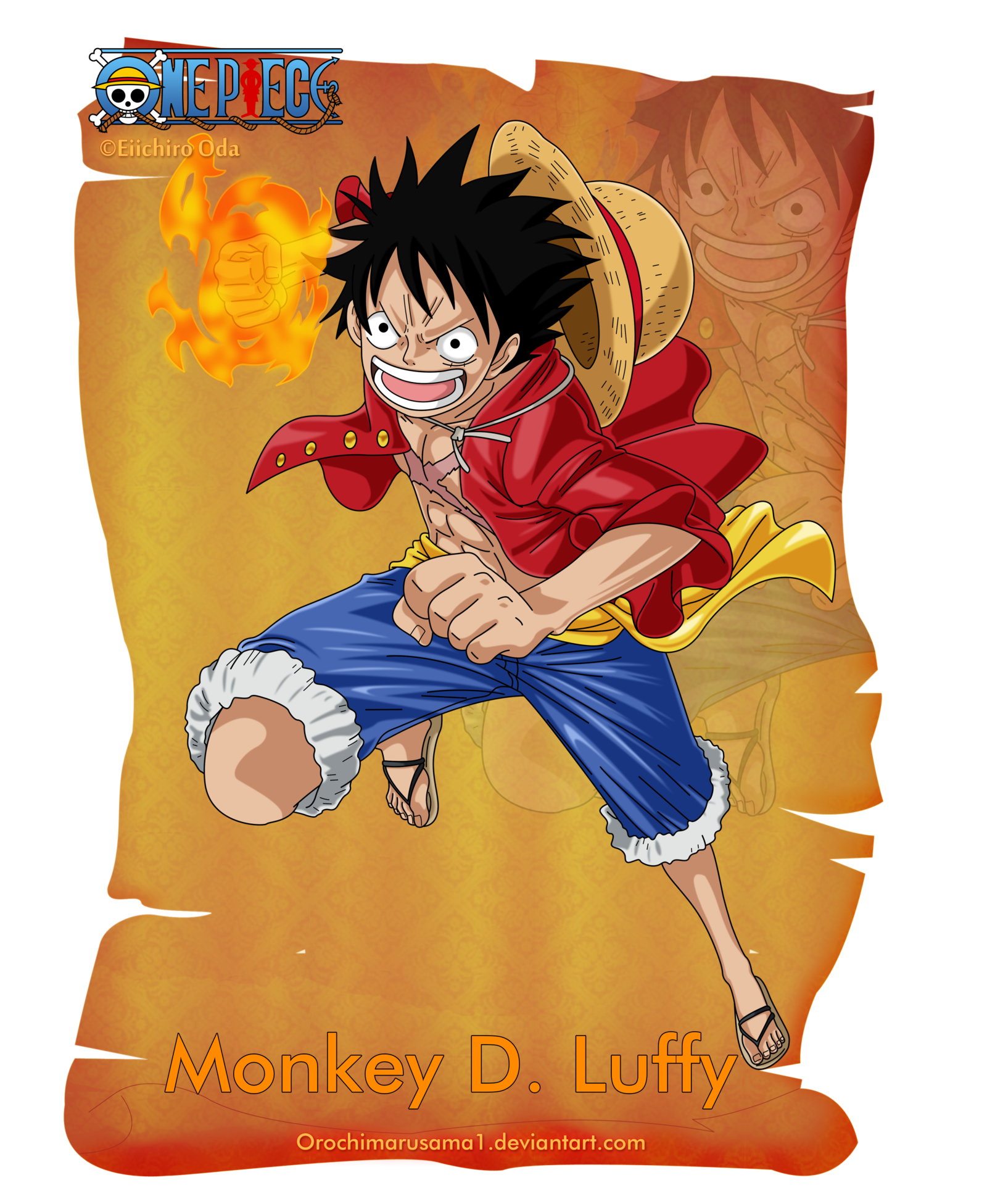 Monkey D. Luffy_red hawk Anime One, One Piece Anime, Anime Manga ...