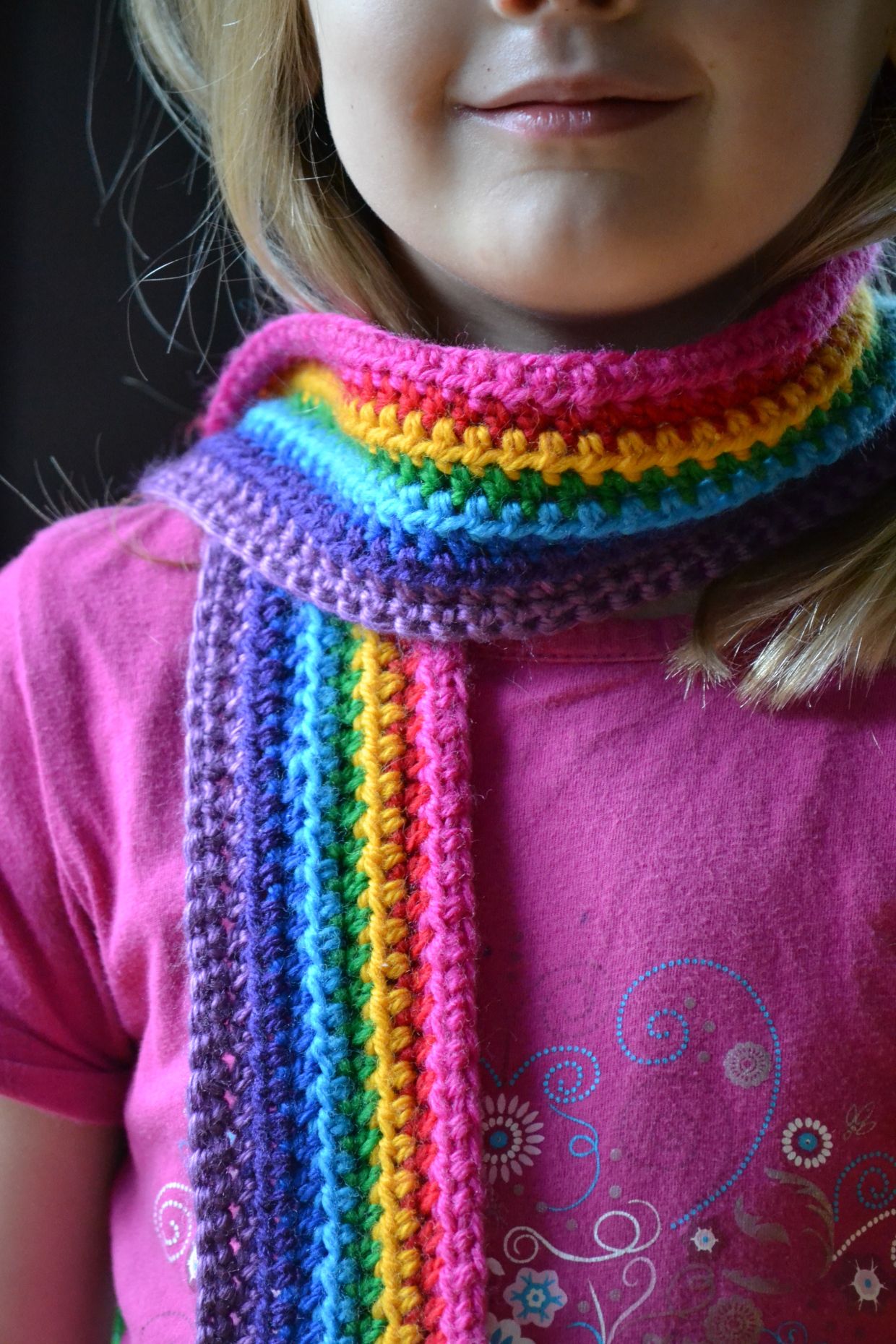 Free Crochet Patterns For Childrens Scarves Thread A Yarn Needle With 