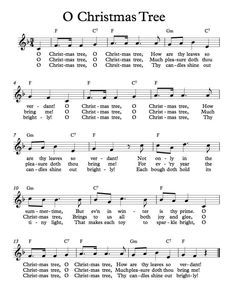 Free Sheet Music - Free Lead Sheet - O Christmas Tree Christmas Trees ...