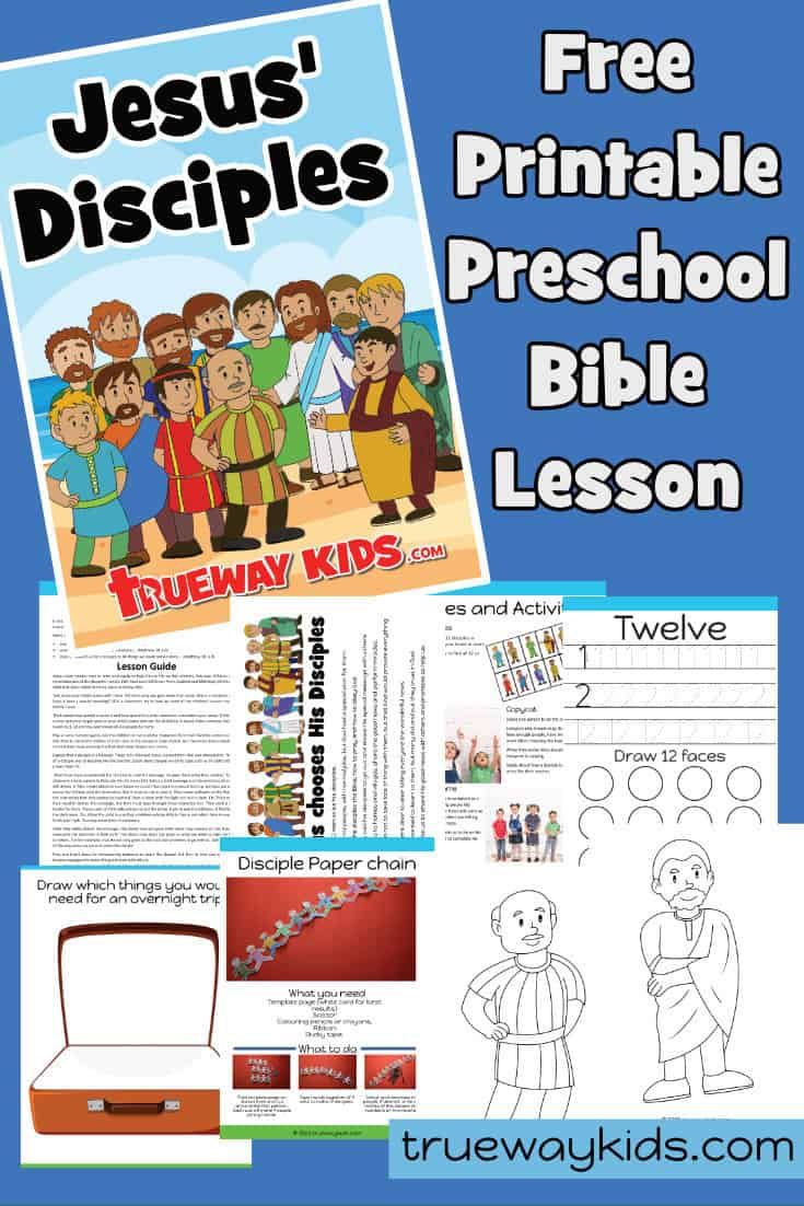 Jesus chooses and sends his disciples - Free printable preschool Bible ...