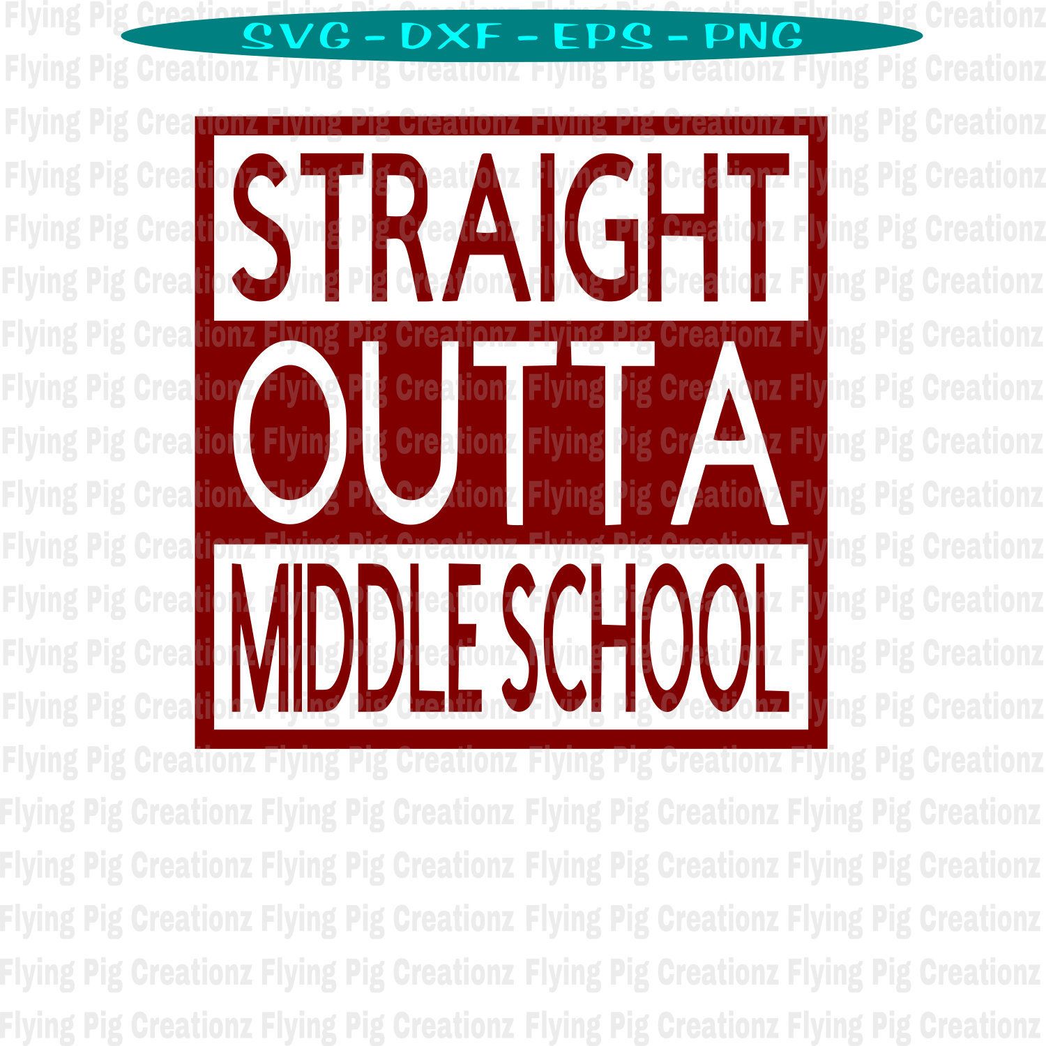 Middle School Svg Straight Outta Middle School Svg 8th Grade Etsy Svg Straight Outta Middle School