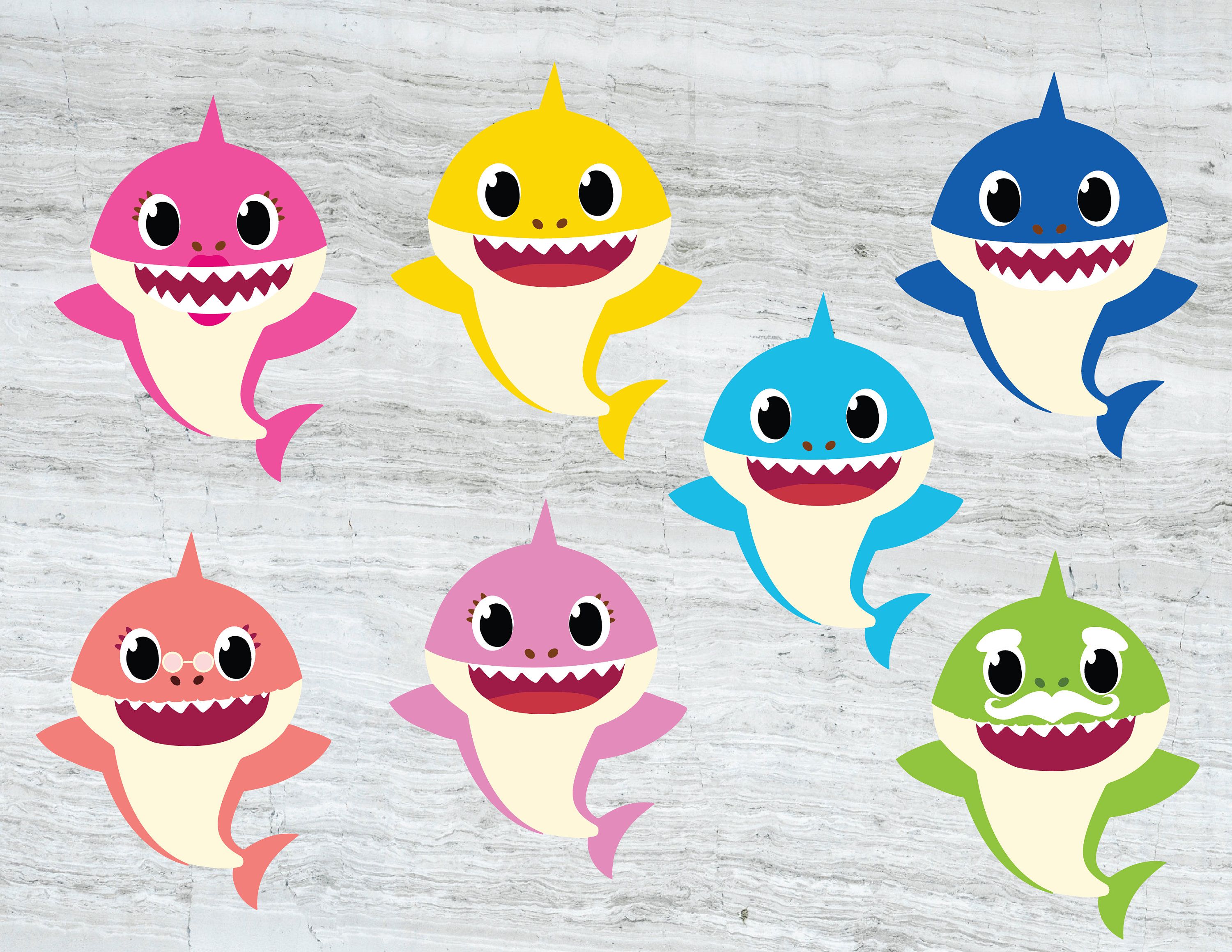 Download Family Shark SVG Baby shark SVG Mommy shark Daddy shark ...