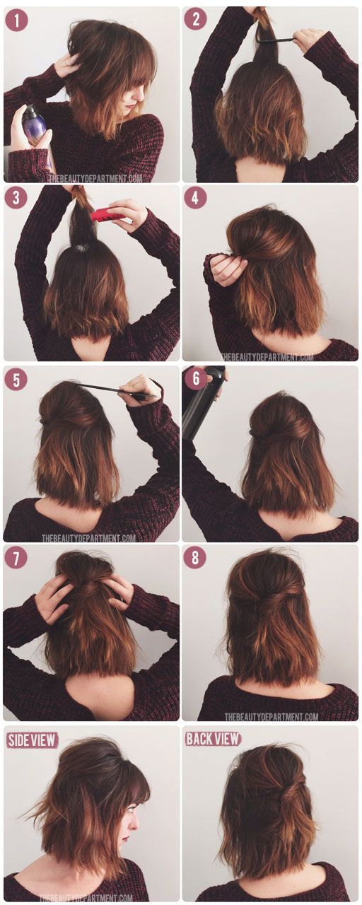 Anyone With Short Or Medium Length Hair Knows That Updos Can Be A Big Struggle If Not Totally Impossib Hair Styles Short Hair Styles Medium Length Hair Styles