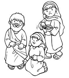 Image result for mary and martha coloring page | Bible coloring pages ...