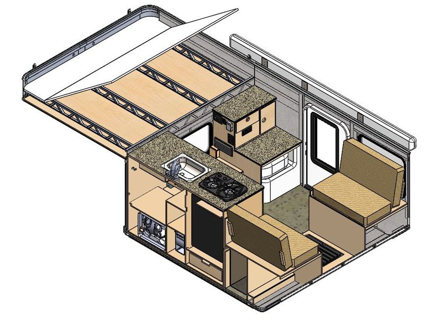 Fleet Flatbed Model | Pickup camper, Pop up truck campers, Truck camper