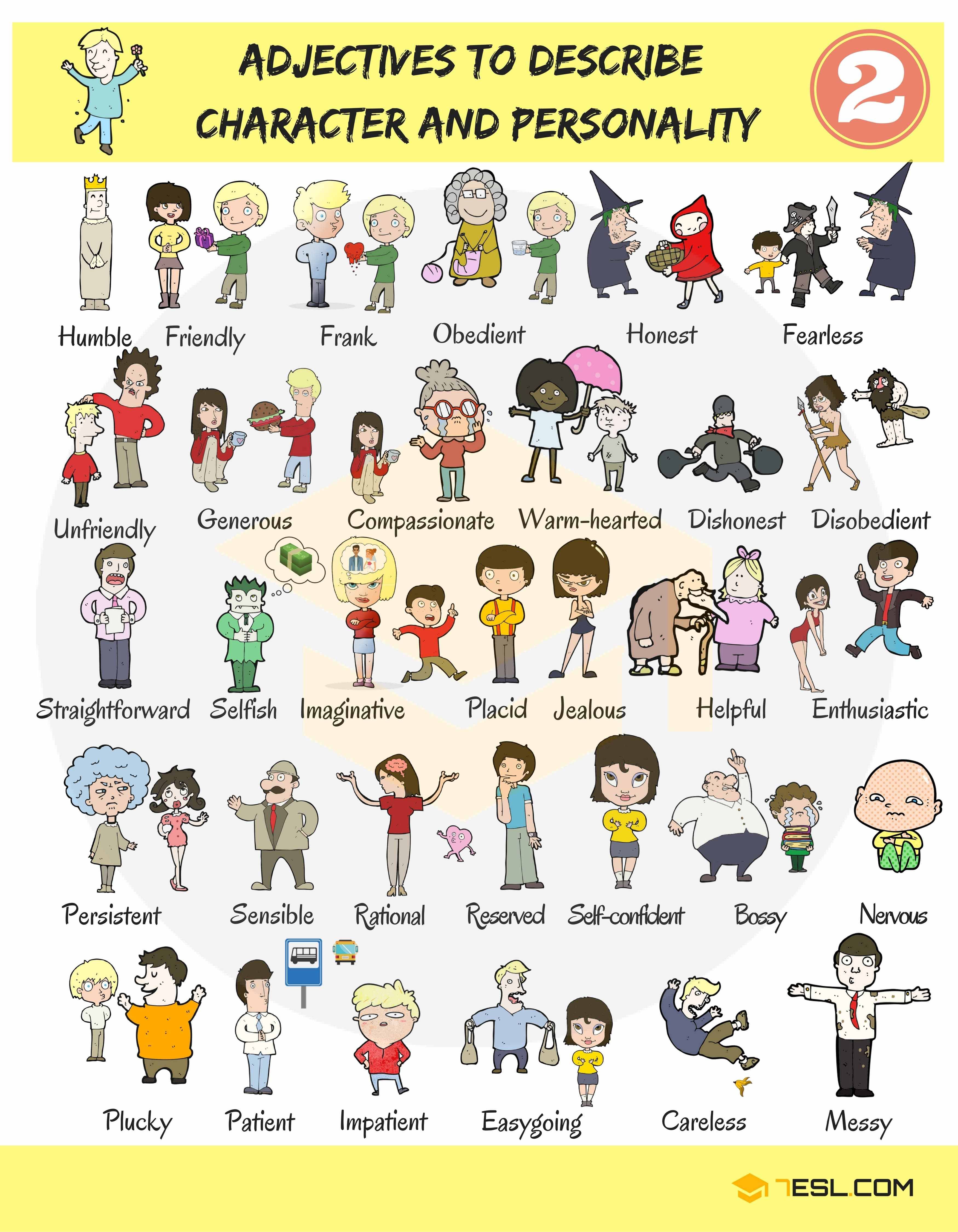 English Adjectives for Describing Character and Personality | English ...