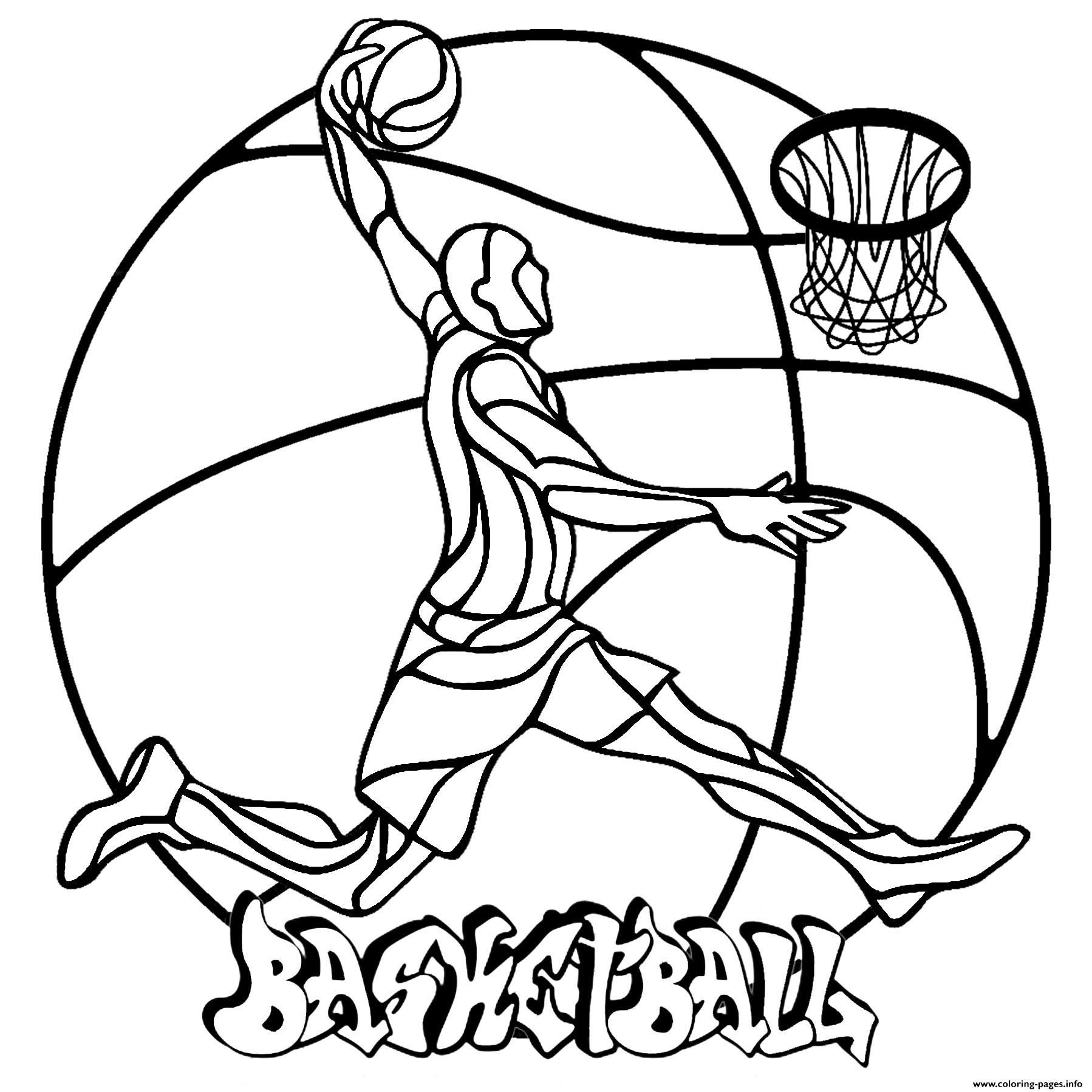 Basketball Coloring Pages For Adults - Coloring and Drawing