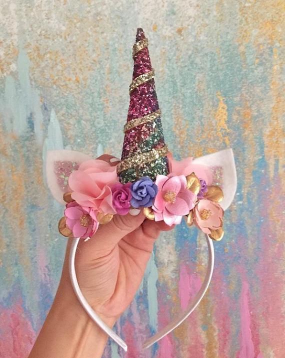 A unicorn headband that is perfect for any unicorn birthday party. What ...