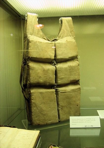 Titanic life-vest artifact | Titanic artifacts, Titanic, Titanic ship