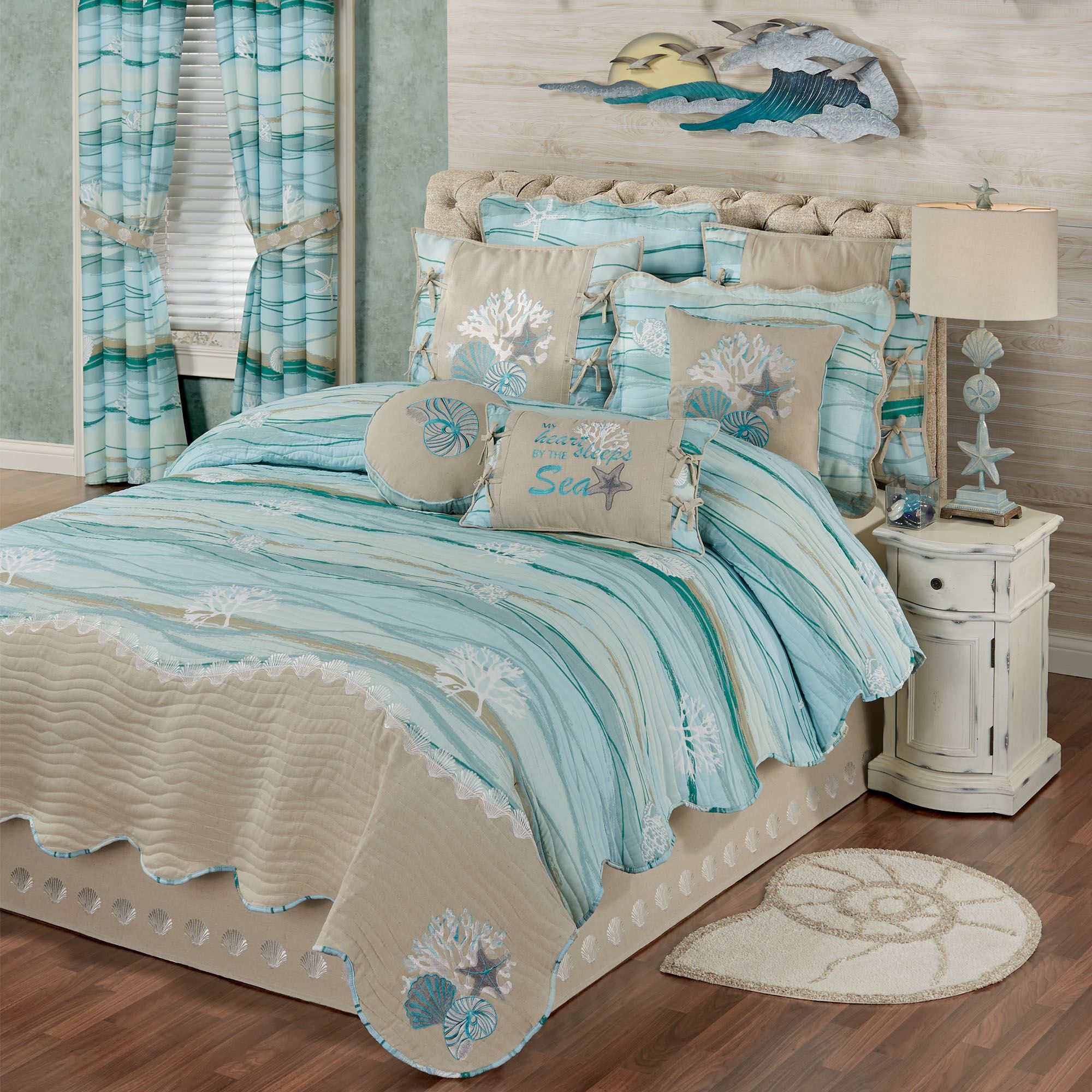 Seaview II Coastal Quilt Set Bedding | Quilt sets bedding, Coastal ...