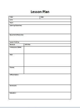 lesson plan template