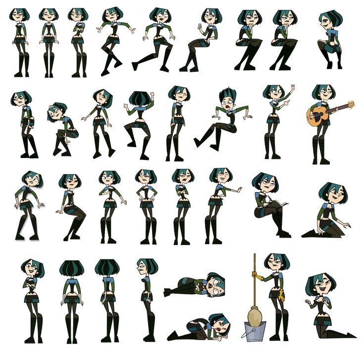 Total drama gwen vectors set – Artofit