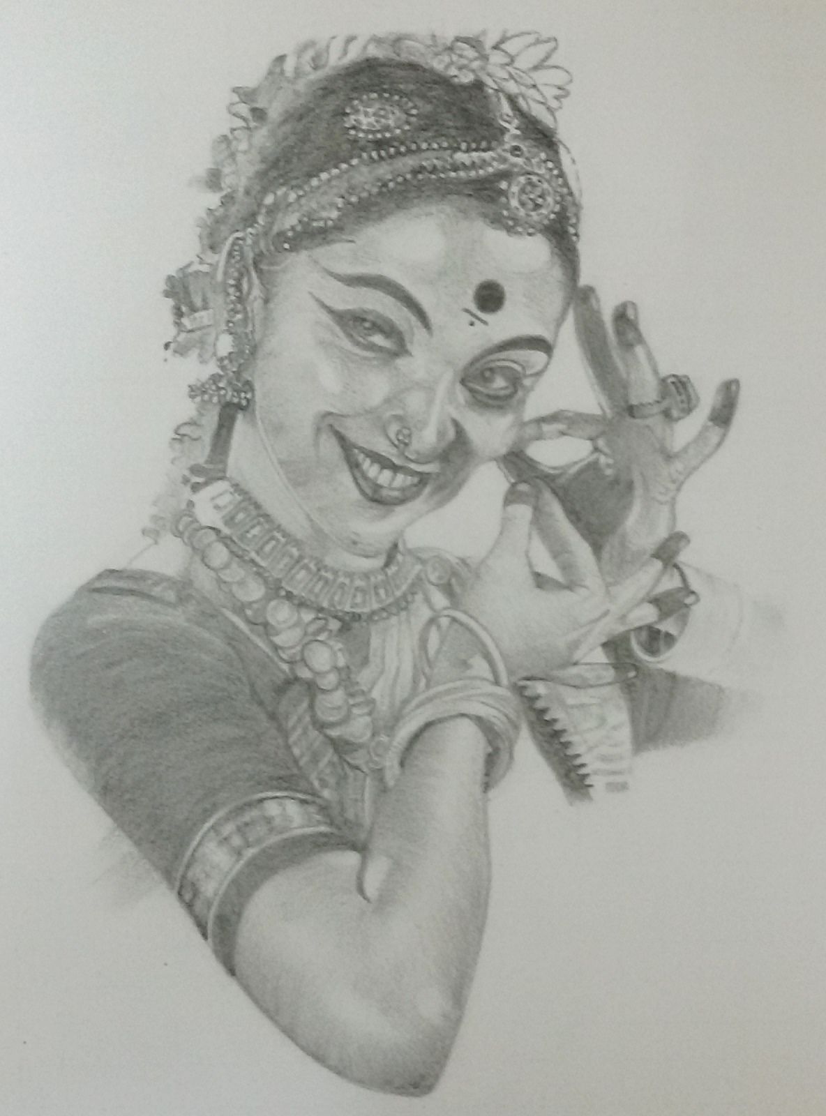 Pencil Sketch Of Indian Girl