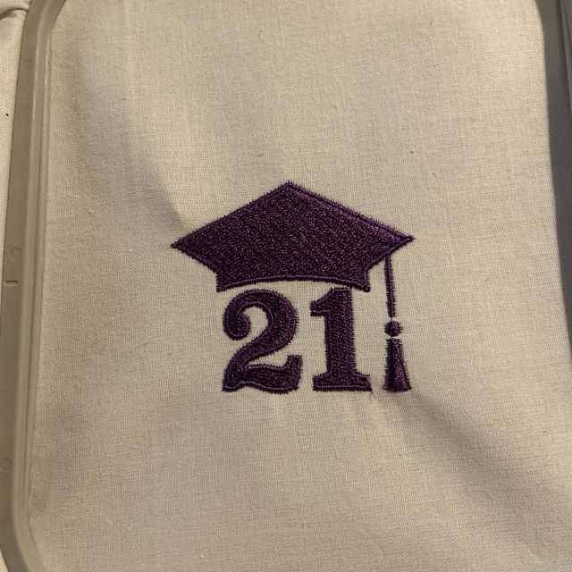 Graduation Cap Class of 2021 2022 Embroidery Design | Graduation hat ...