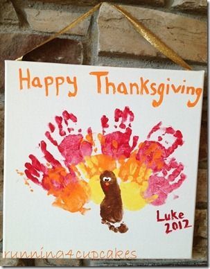 baby handprint turkey