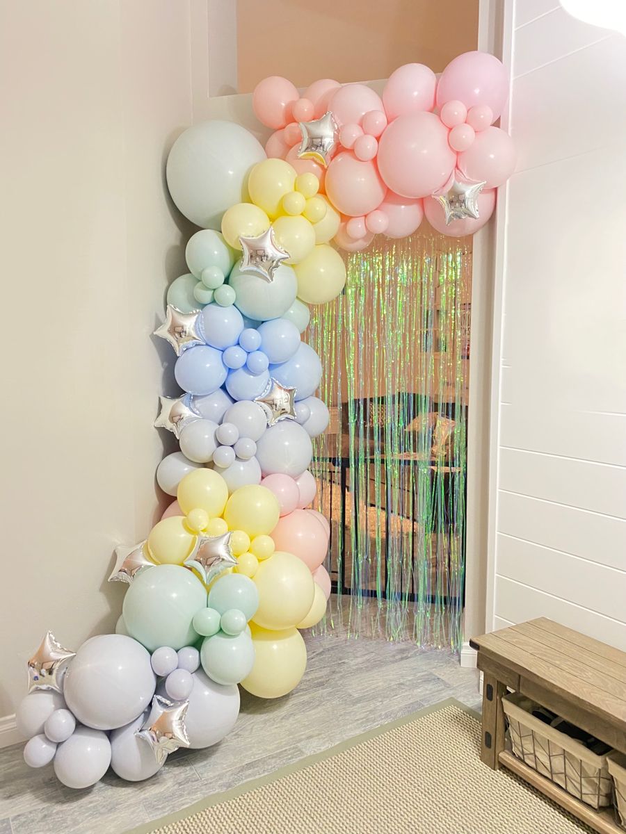 Rainbow Party Decorations, Birthday Balloon Decorations, Birthday ...